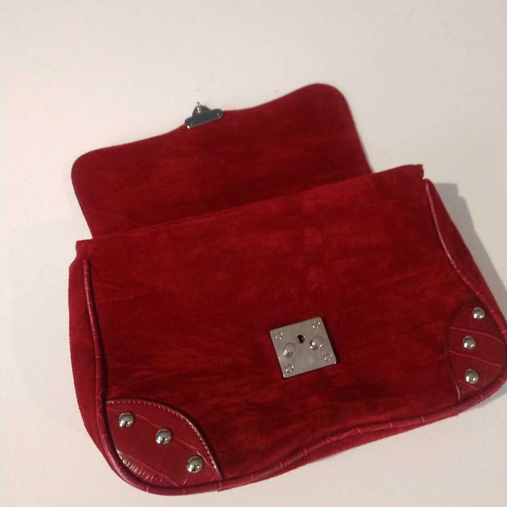 Suede like hand bag - Picture 3 of 4